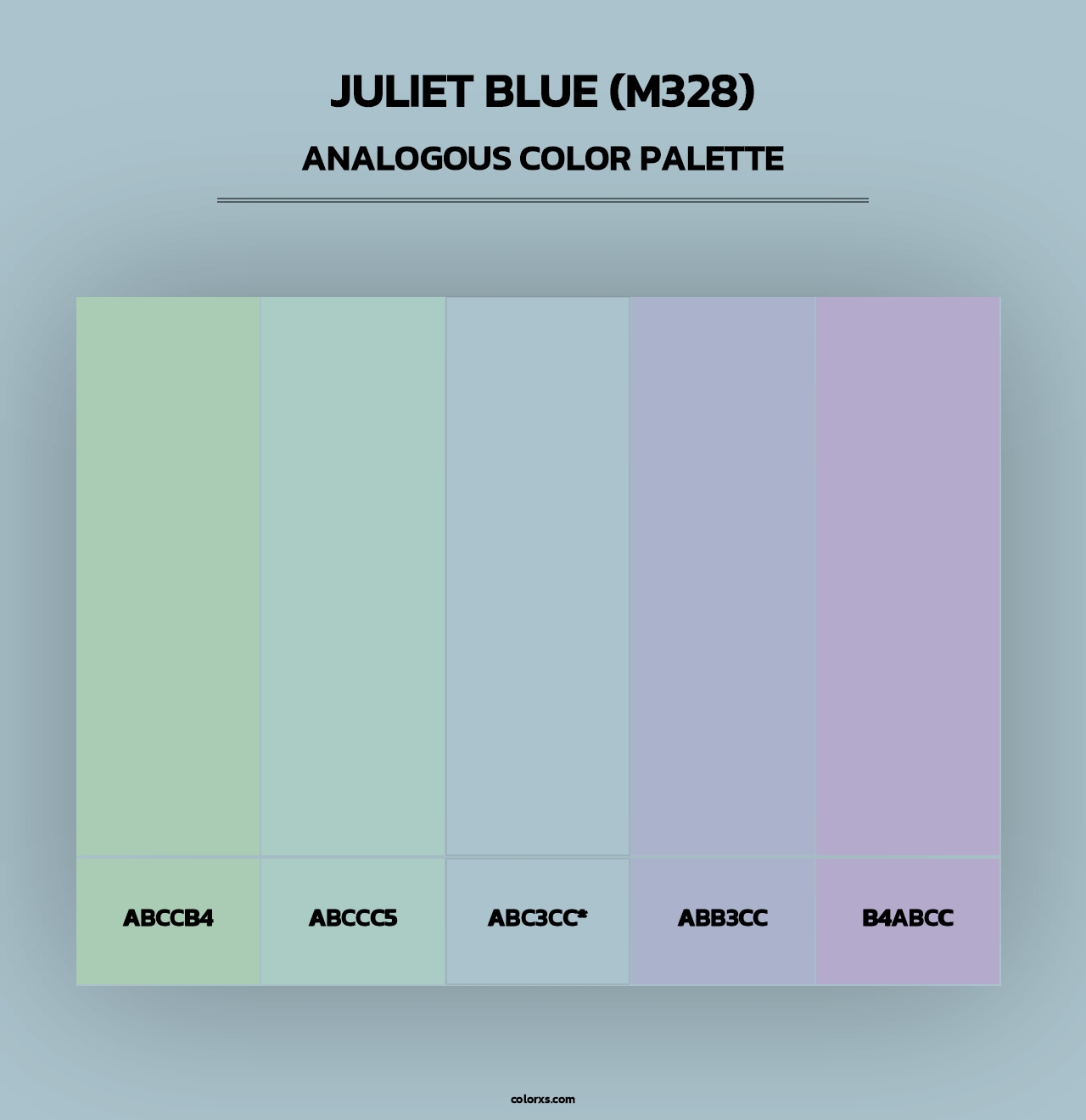 Juliet Blue (M328) - Analogous Color Palette