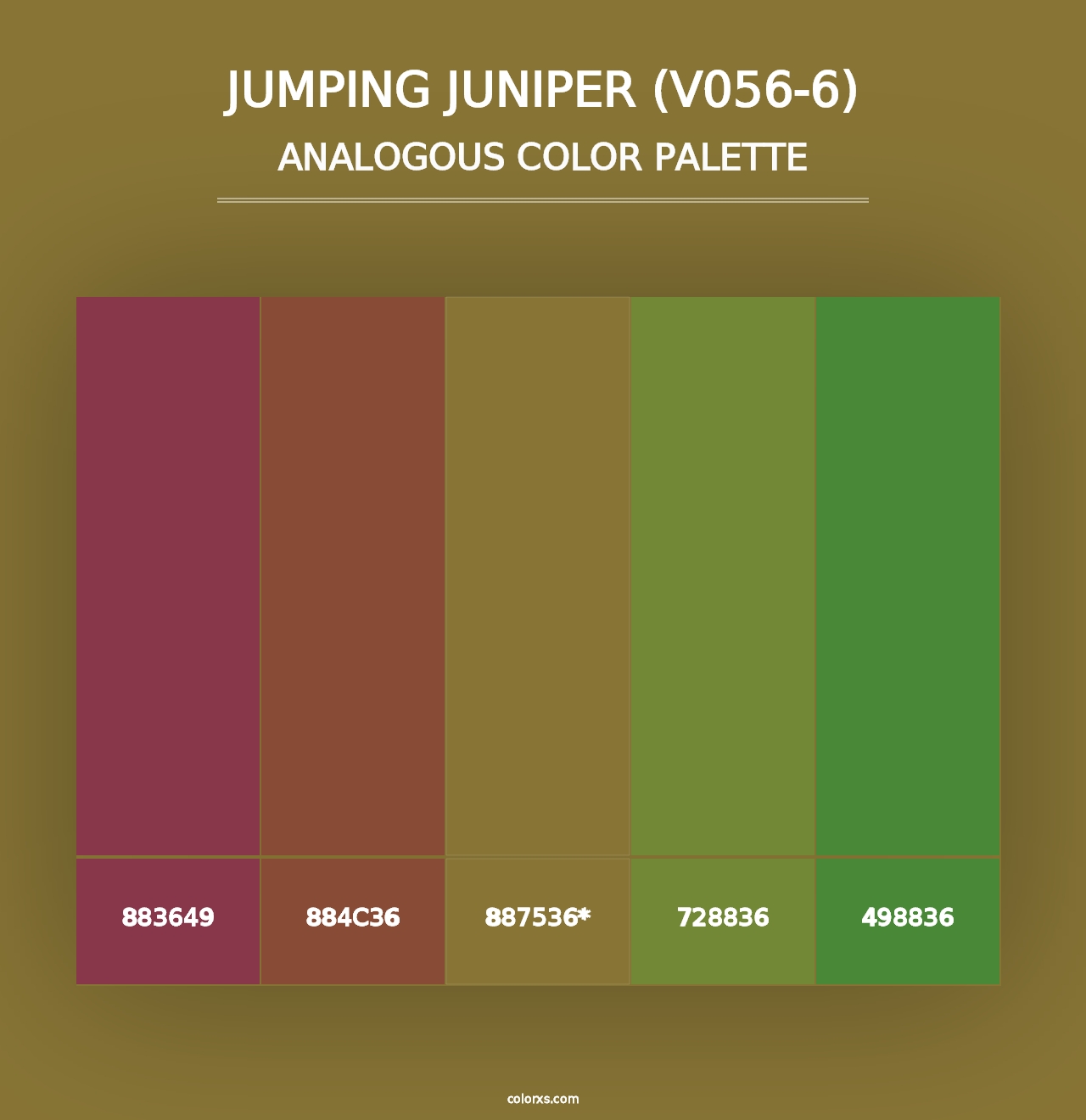 Jumping Juniper (V056-6) - Analogous Color Palette