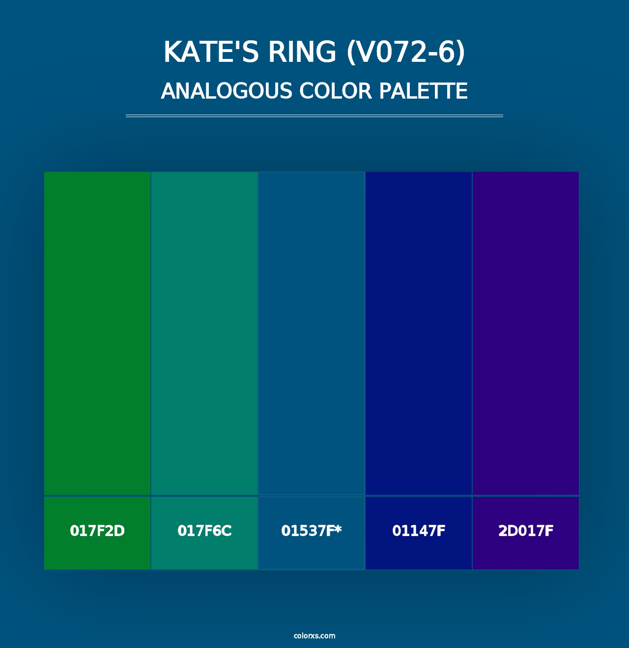 Kate's Ring (V072-6) - Analogous Color Palette