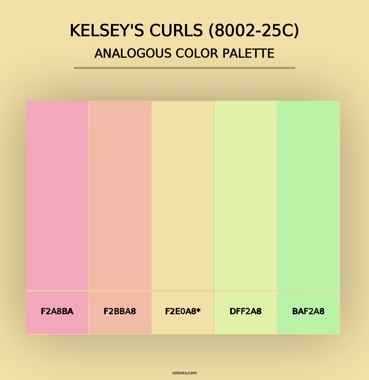 Kelsey's Curls (8002-25C) - Analogous Color Palette