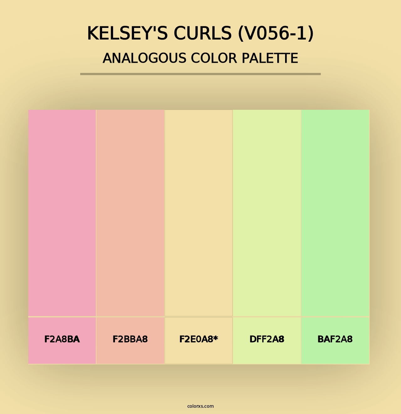 Kelsey's Curls (V056-1) - Analogous Color Palette