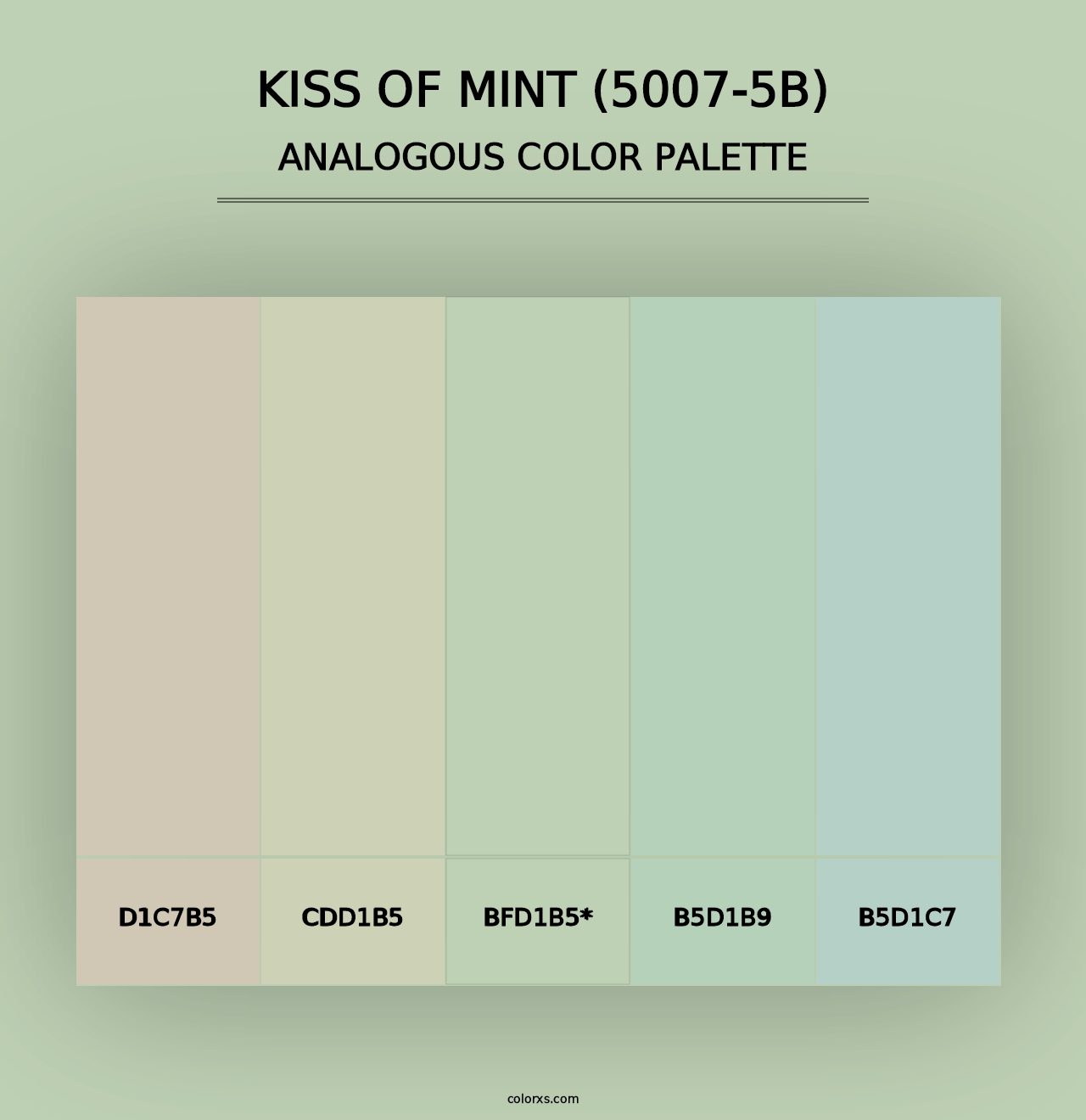 Kiss of Mint (5007-5B) - Analogous Color Palette