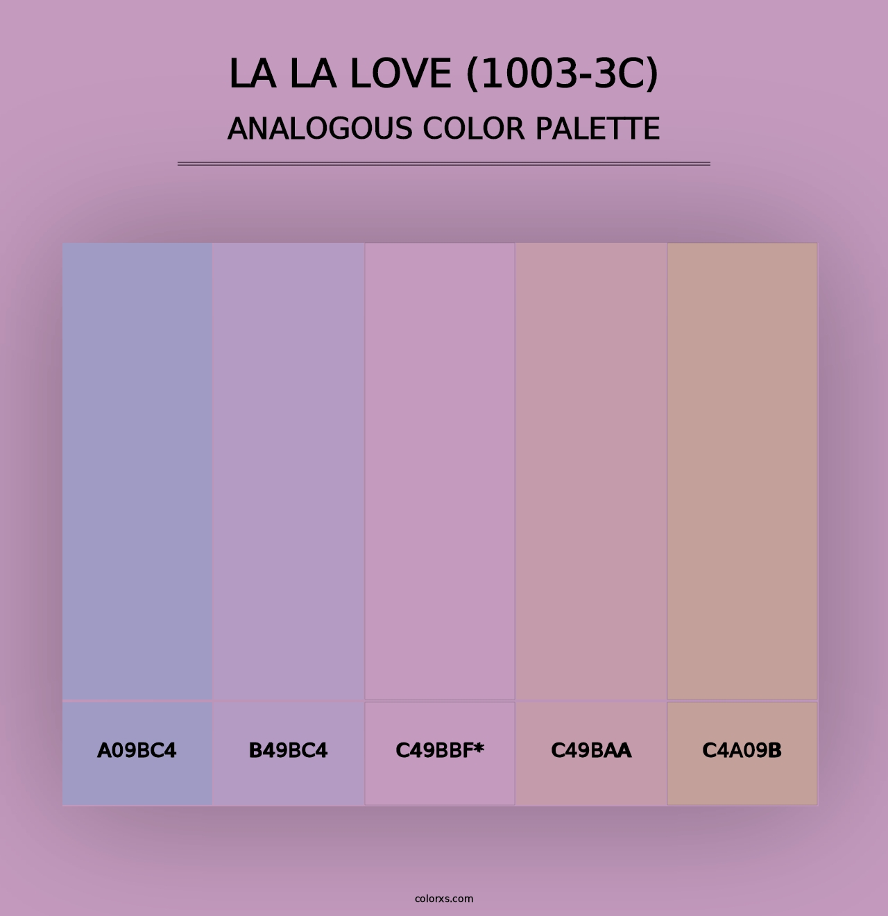 La La Love (1003-3C) - Analogous Color Palette