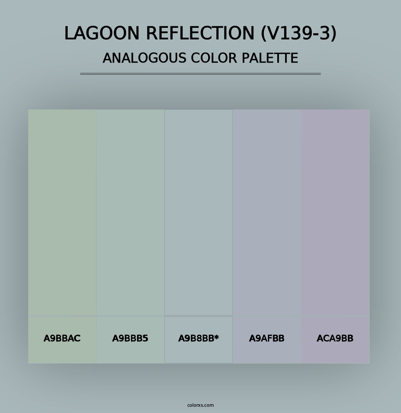 Lagoon Reflection (V139-3) - Analogous Color Palette