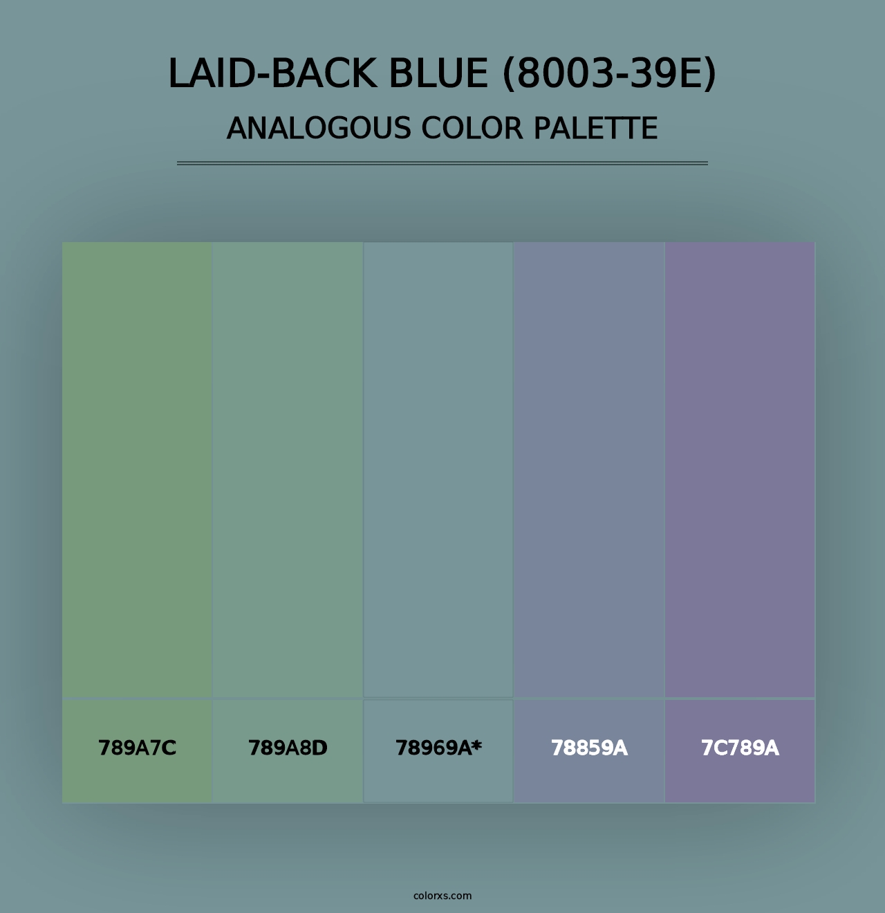 Laid-Back Blue (8003-39E) - Analogous Color Palette