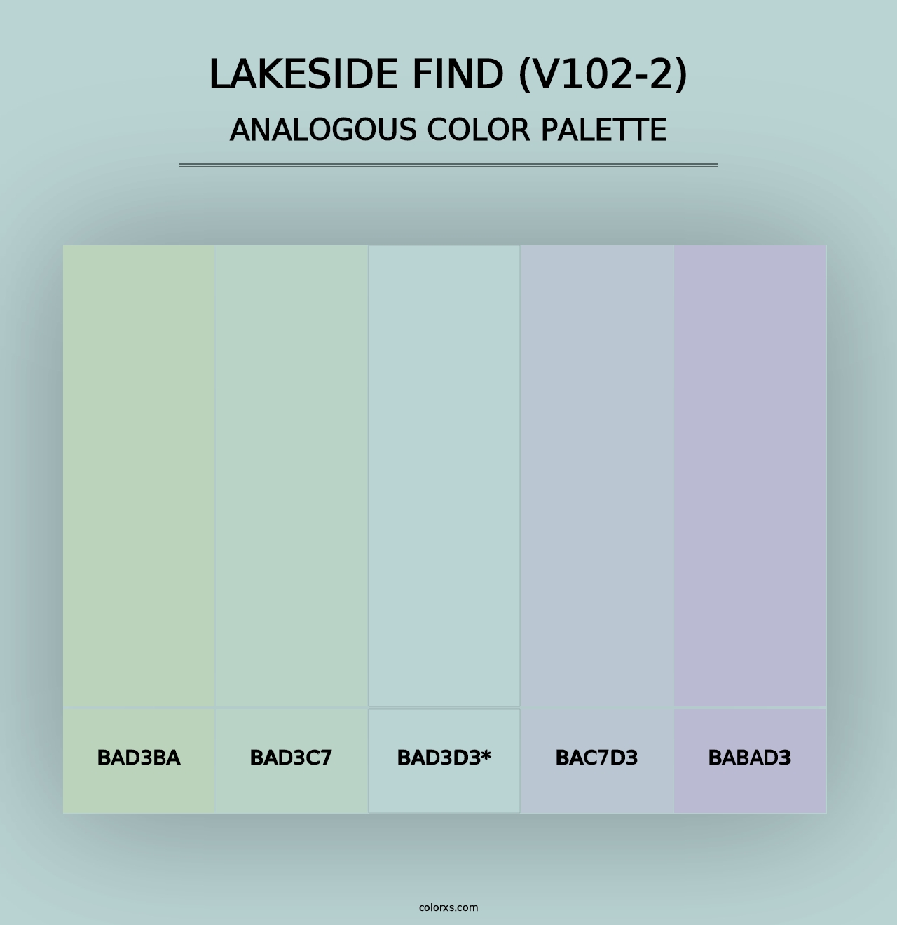 Lakeside Find (V102-2) - Analogous Color Palette