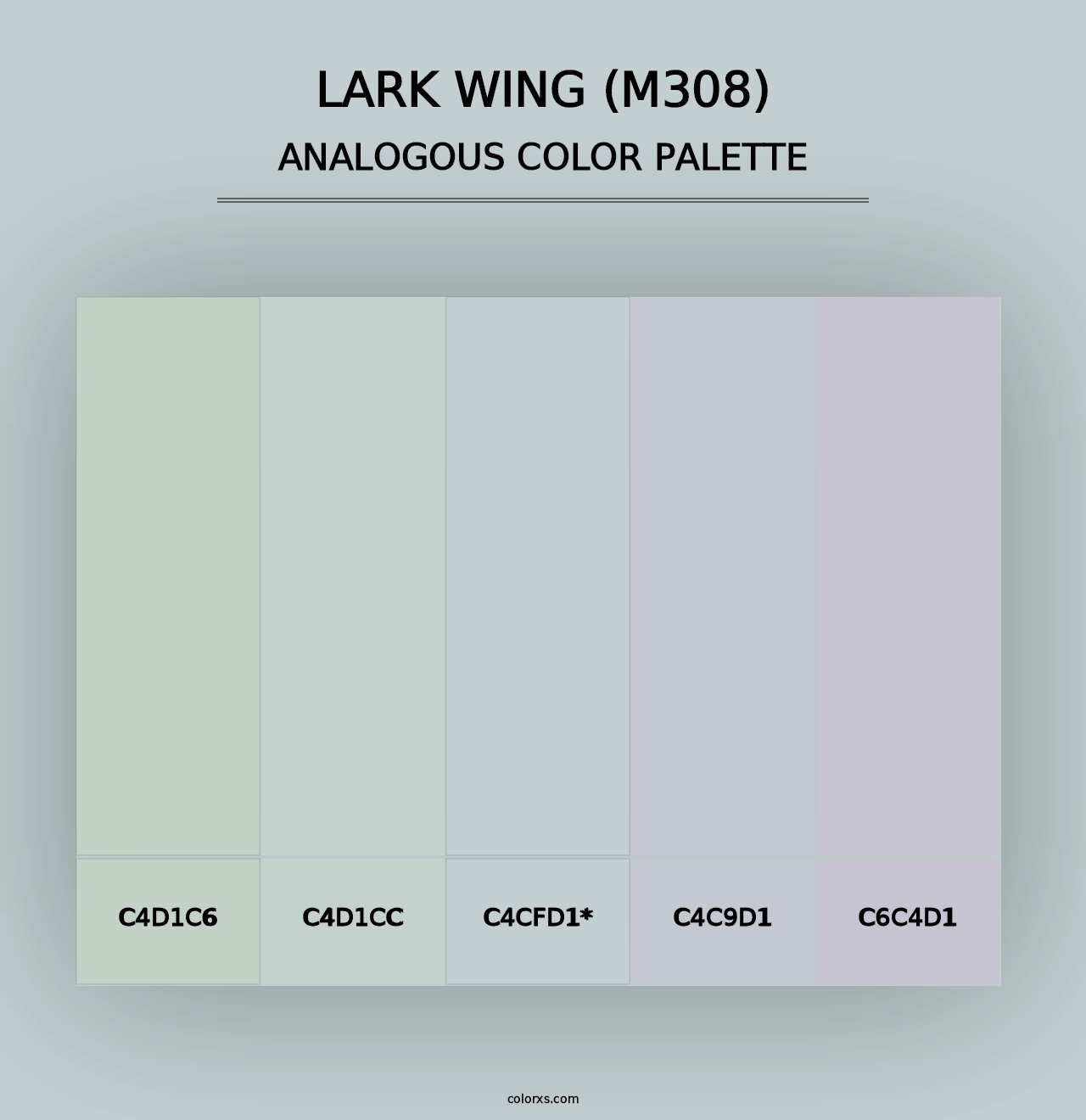 Lark Wing (M308) - Analogous Color Palette