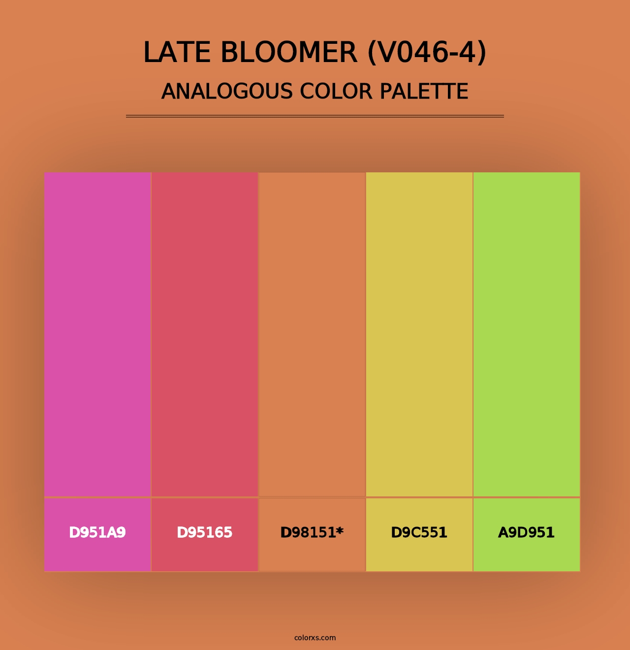 Late Bloomer (V046-4) - Analogous Color Palette