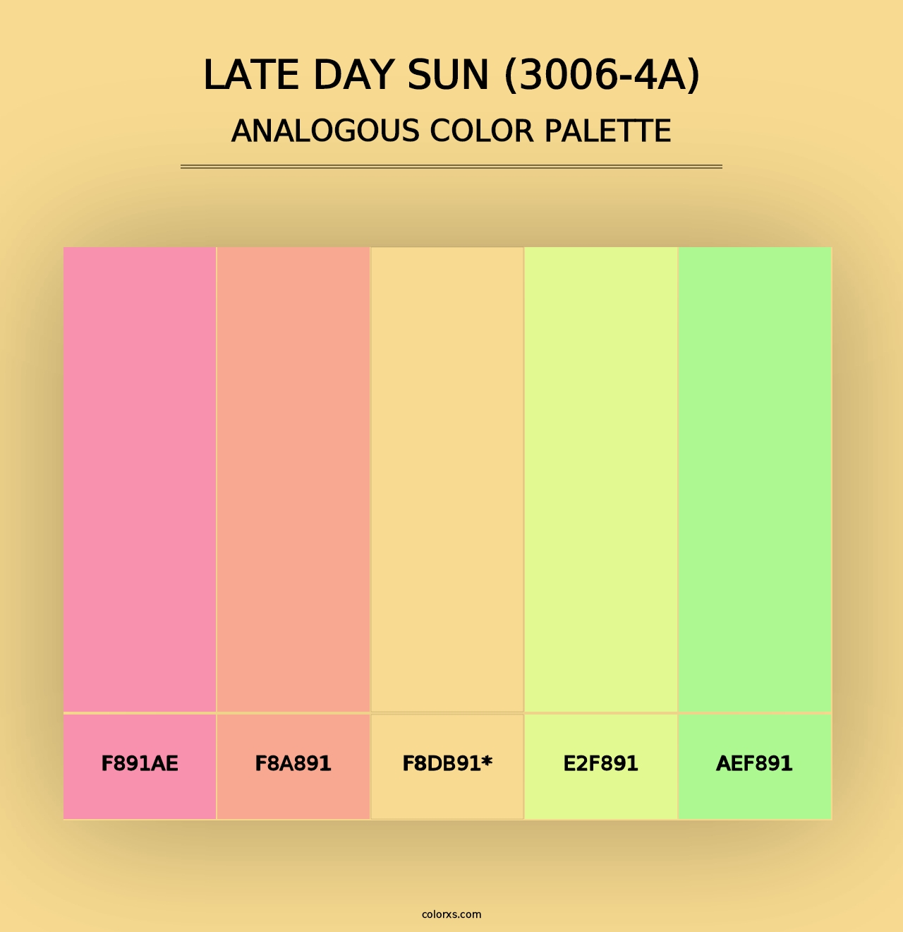 Late Day Sun (3006-4A) - Analogous Color Palette