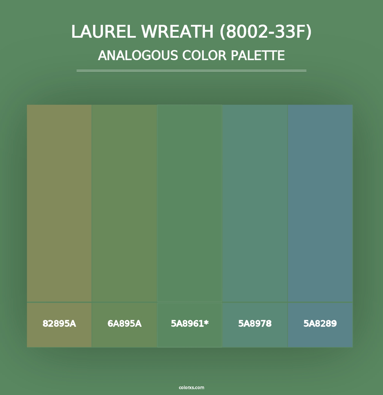 Laurel Wreath (8002-33F) - Analogous Color Palette