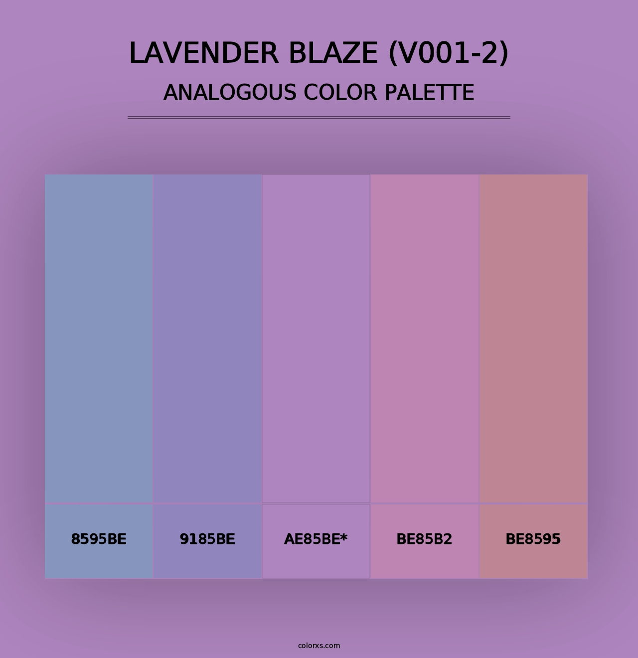 Lavender Blaze (V001-2) - Analogous Color Palette