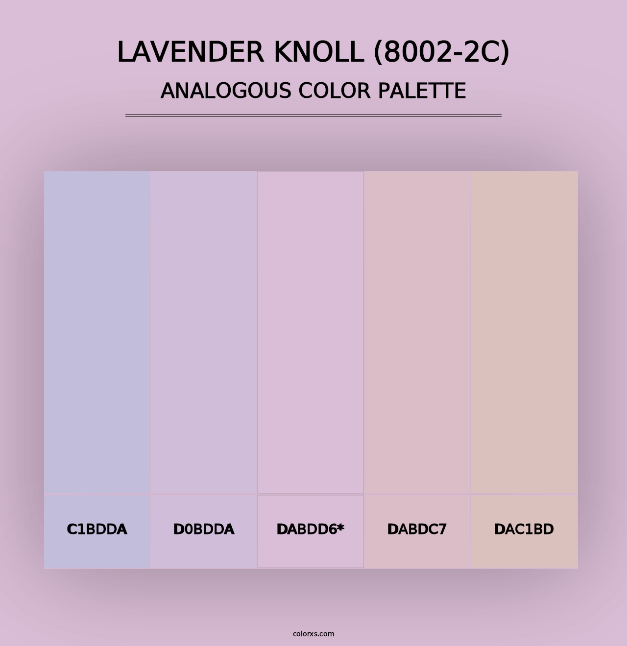 Lavender Knoll (8002-2C) - Analogous Color Palette