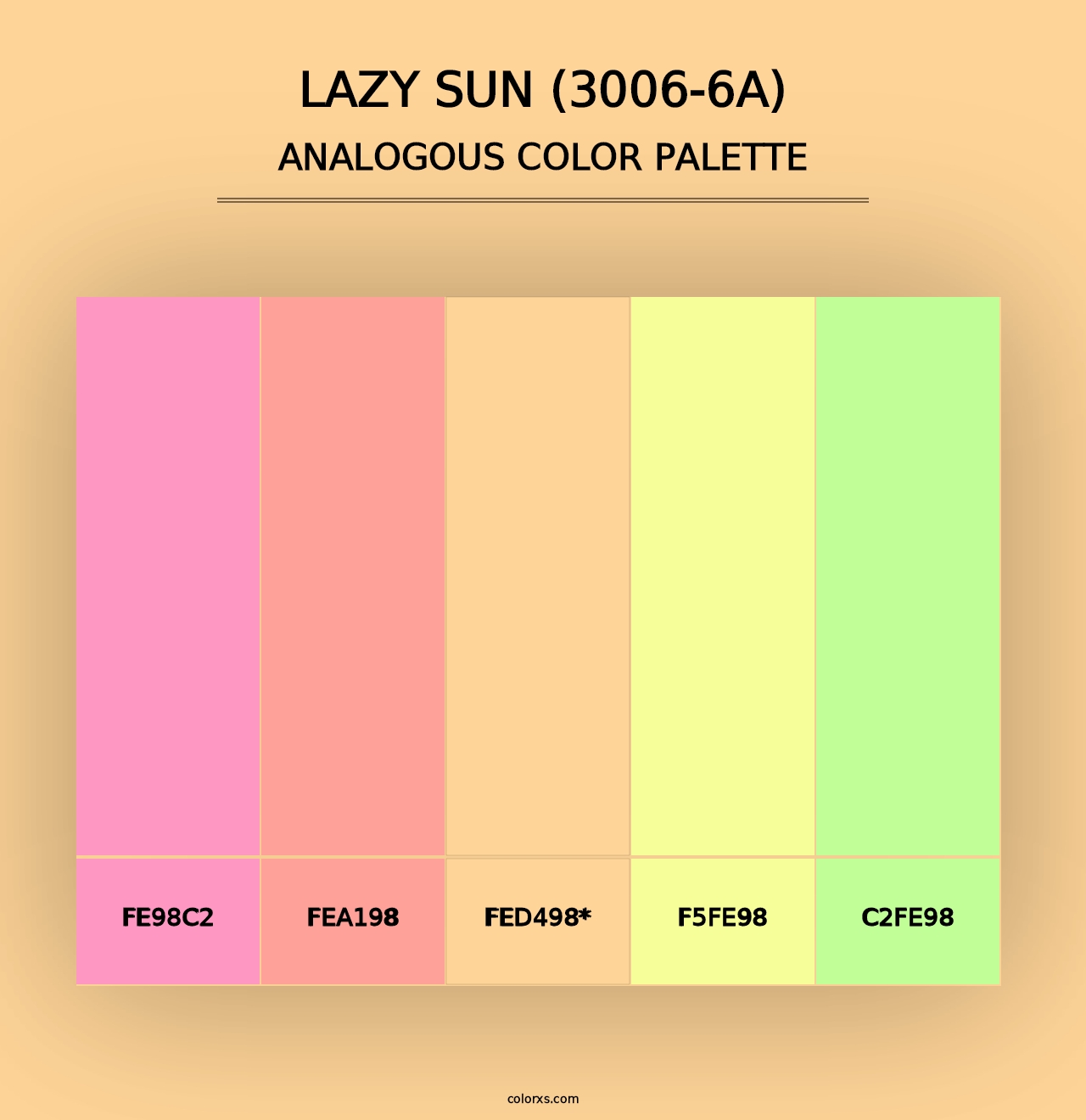 Lazy Sun (3006-6A) - Analogous Color Palette