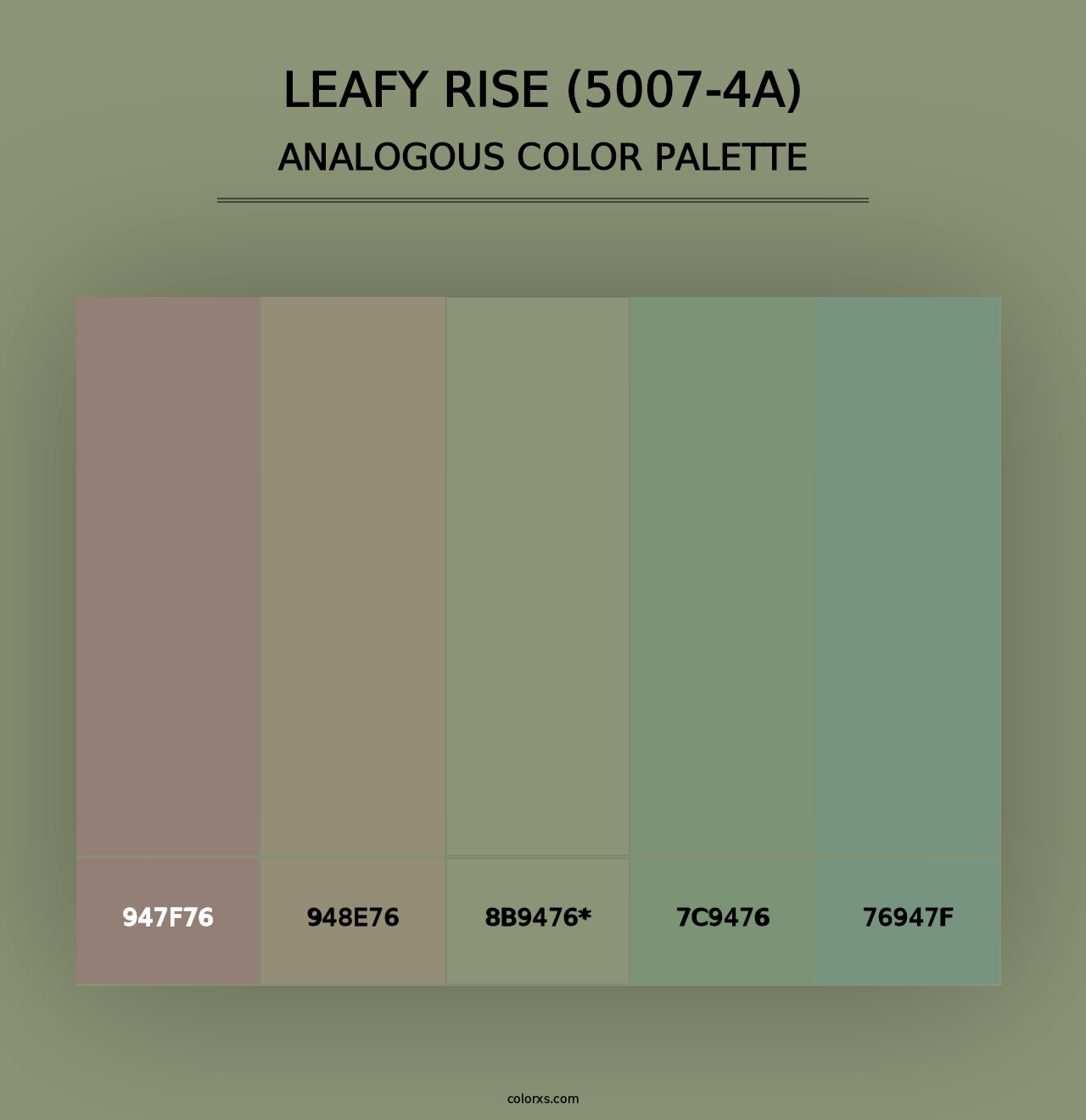 Leafy Rise (5007-4A) - Analogous Color Palette