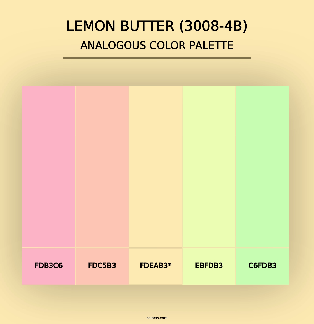 Lemon Butter (3008-4B) - Analogous Color Palette