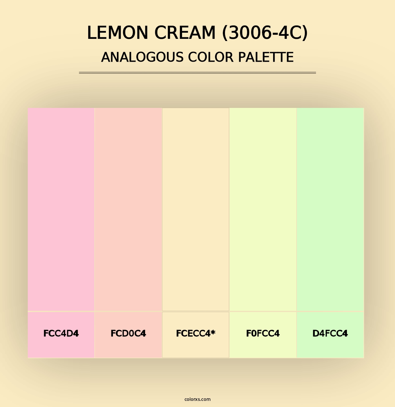 Lemon Cream (3006-4C) - Analogous Color Palette