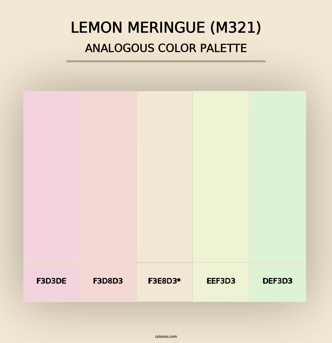 Lemon Meringue (M321) - Analogous Color Palette