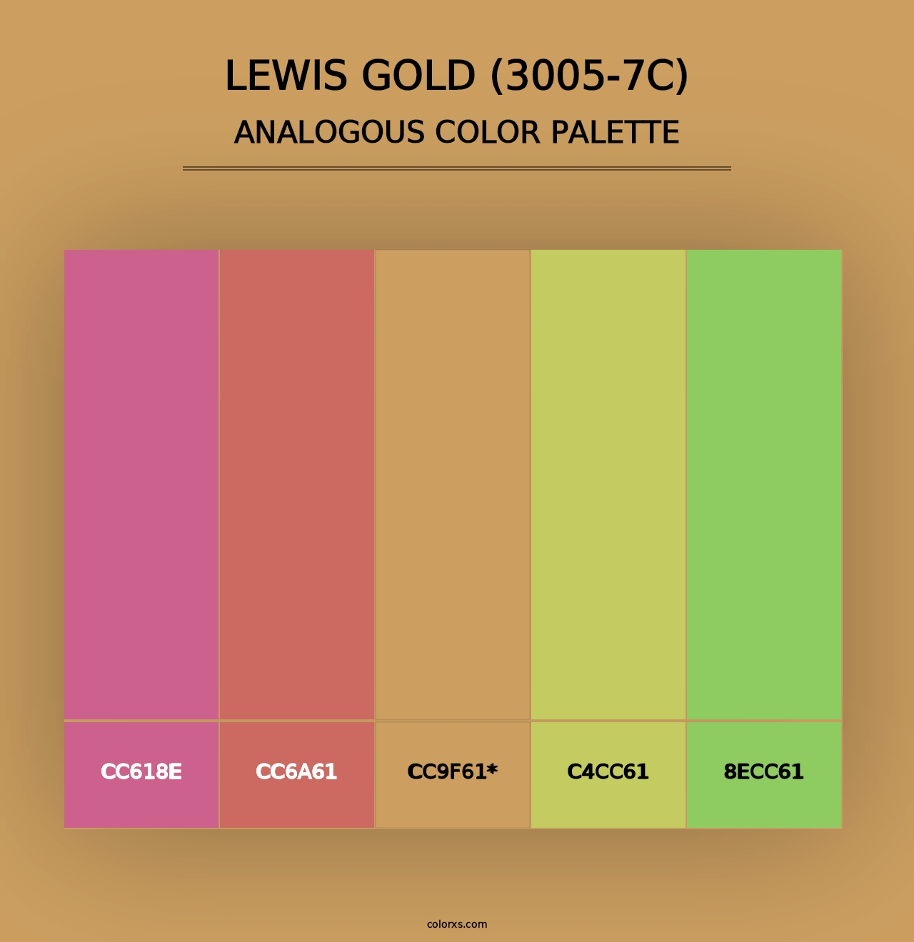 Lewis Gold (3005-7C) - Analogous Color Palette