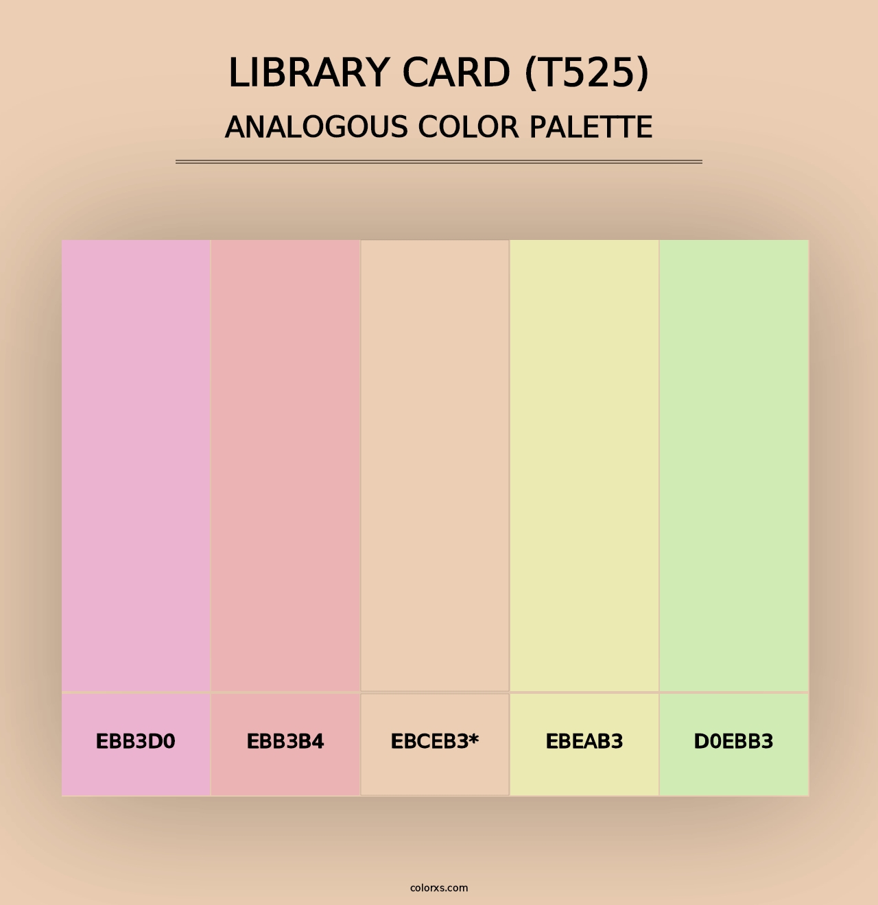 Library Card (T525) - Analogous Color Palette