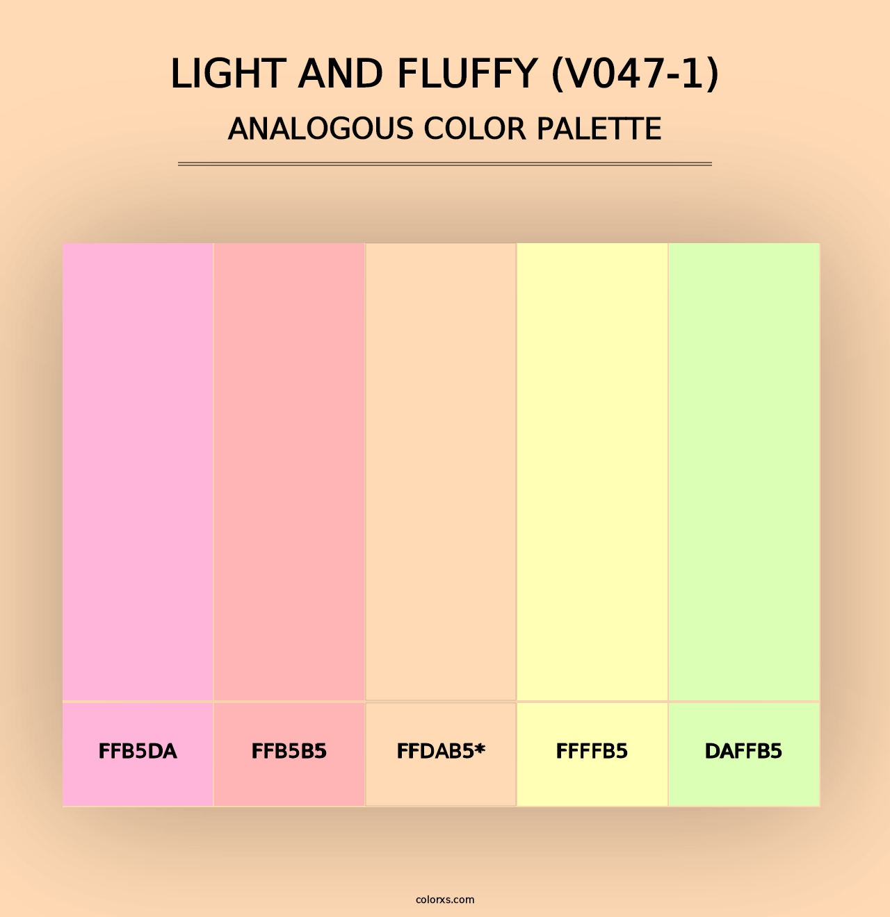 Light and Fluffy (V047-1) - Analogous Color Palette