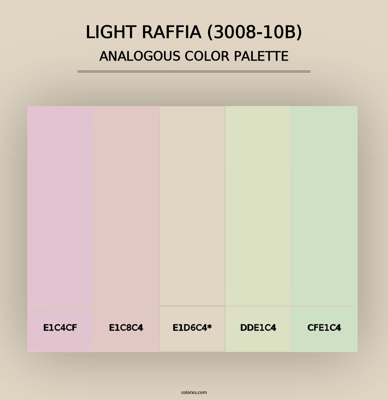 Light Raffia (3008-10B) - Analogous Color Palette