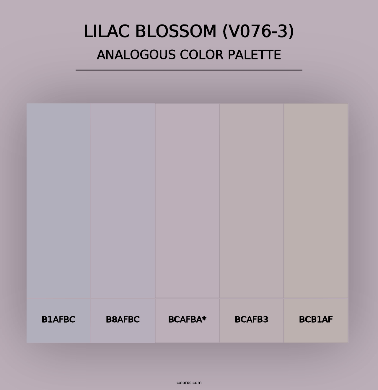 Lilac Blossom (V076-3) - Analogous Color Palette