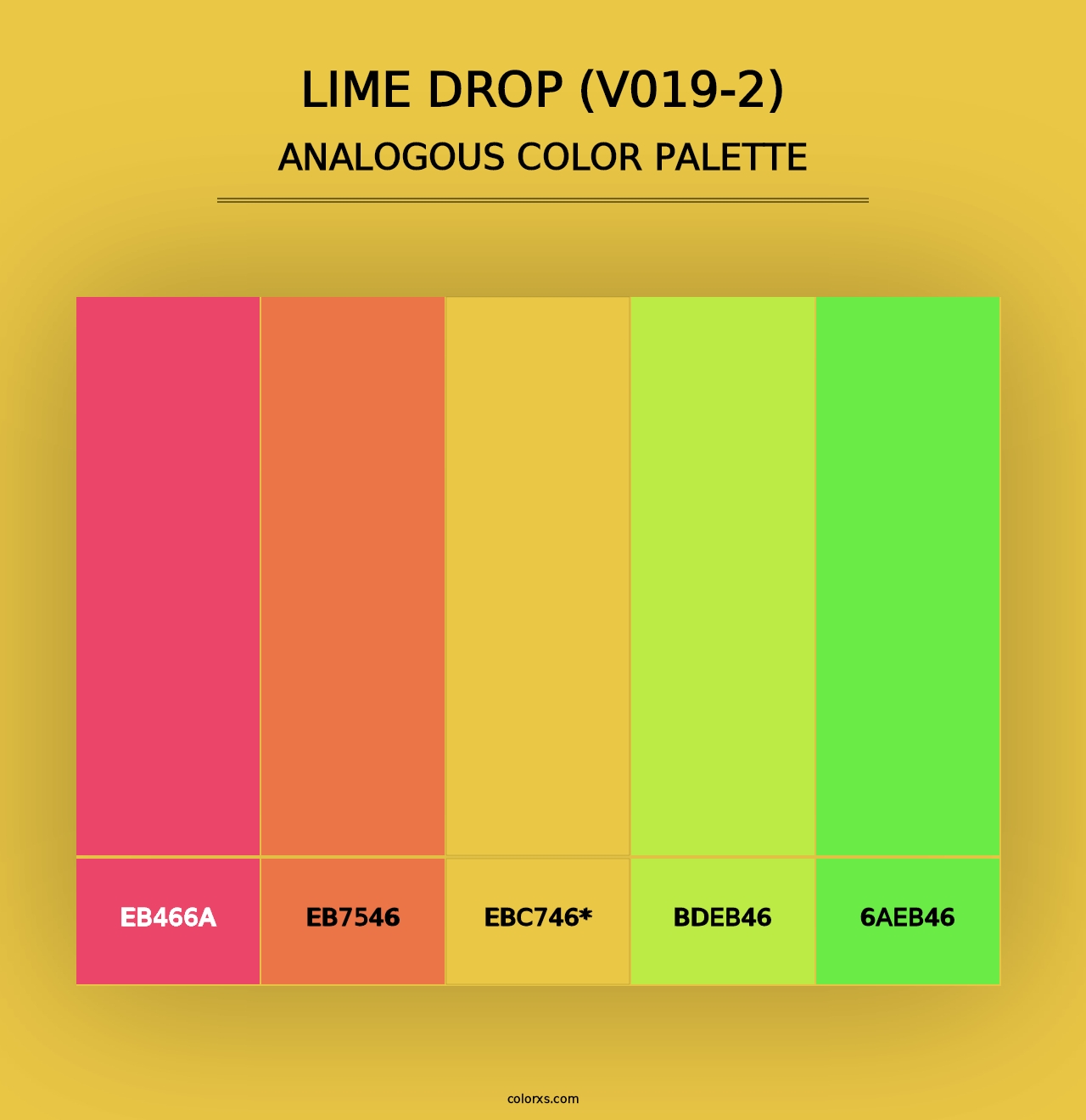 Lime Drop (V019-2) - Analogous Color Palette