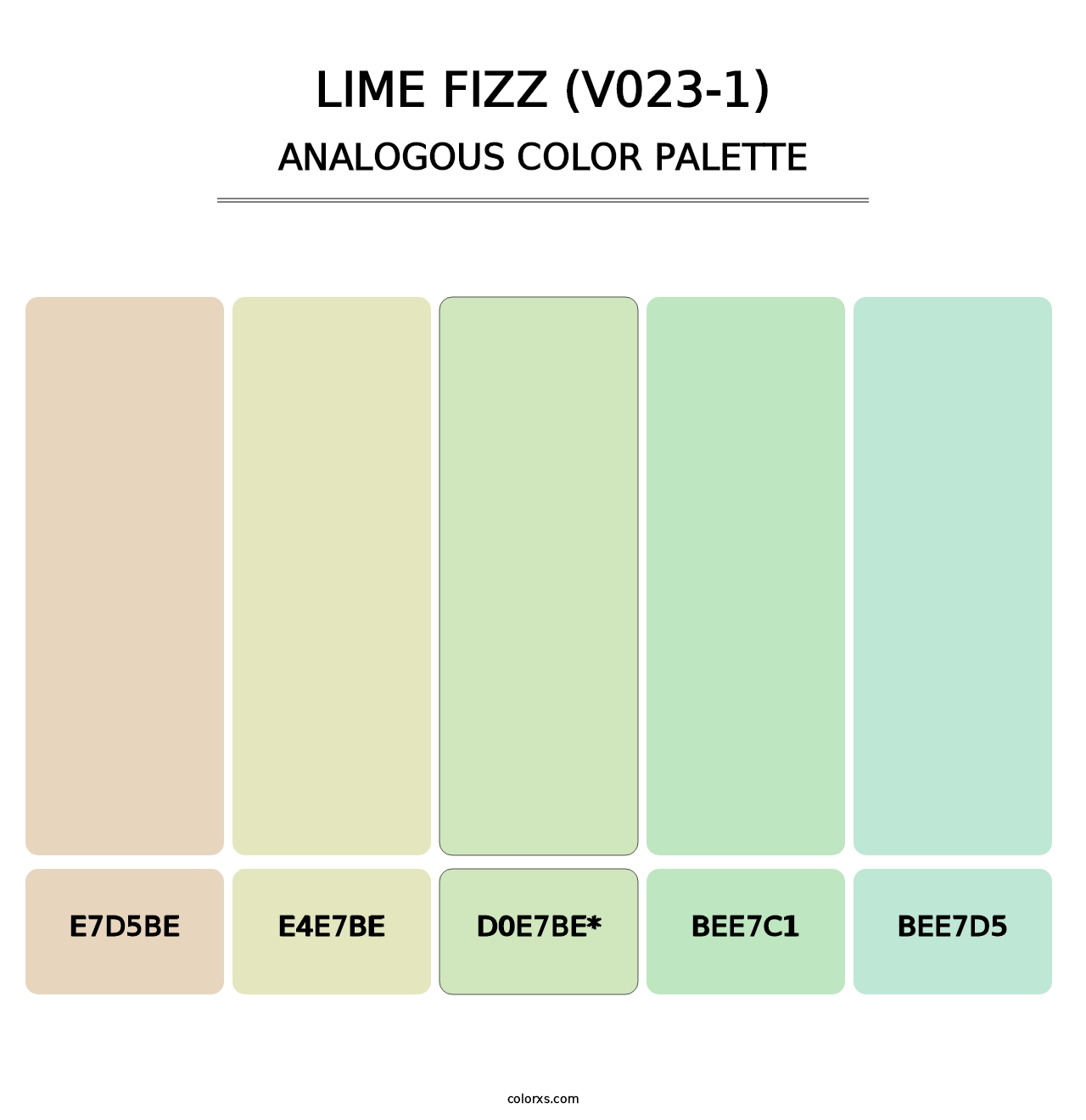 Lime Fizz (V023-1) - Analogous Color Palette