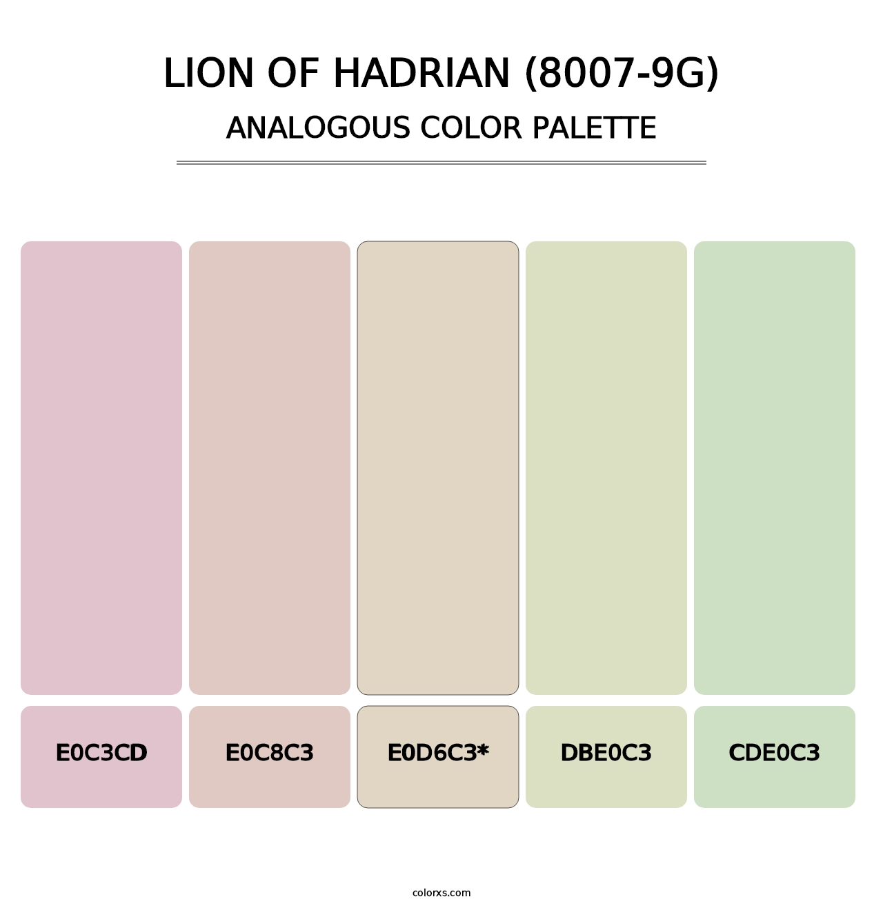 Lion of Hadrian (8007-9G) - Analogous Color Palette