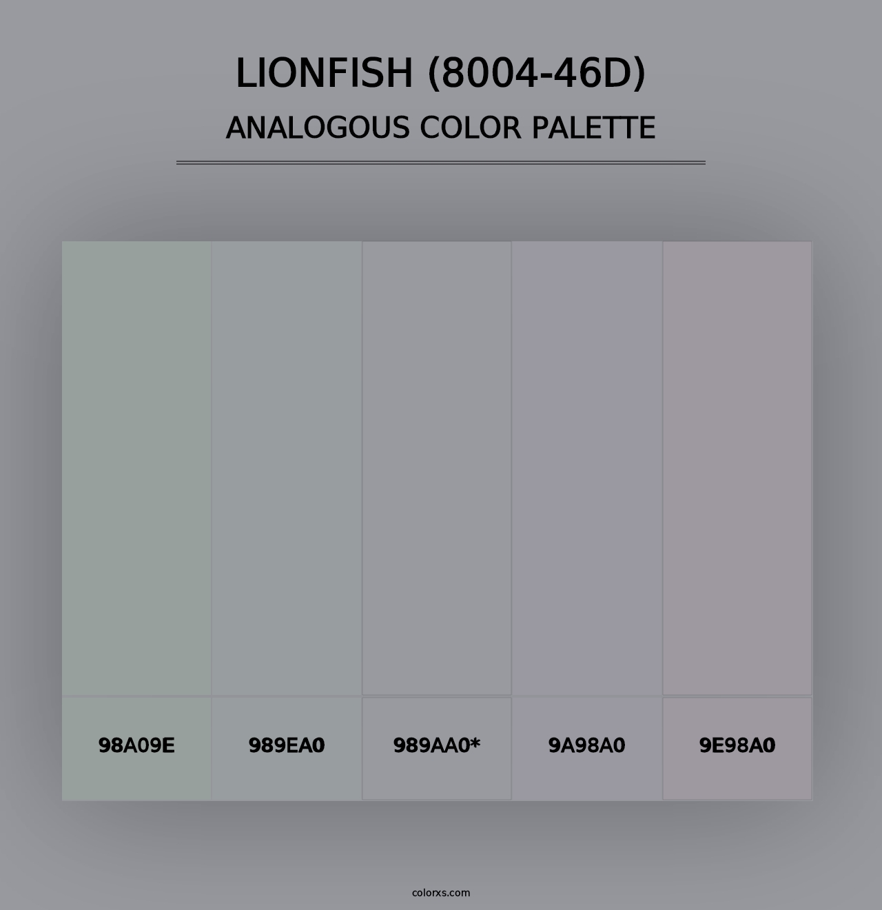 Lionfish (8004-46D) - Analogous Color Palette