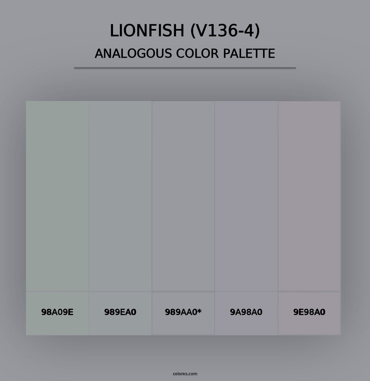 Lionfish (V136-4) - Analogous Color Palette