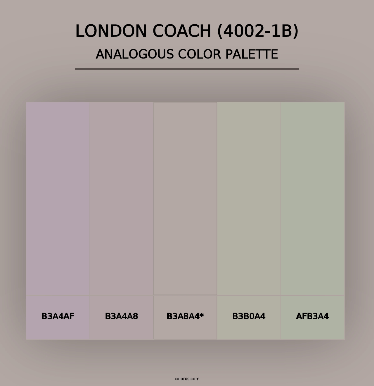 London Coach (4002-1B) - Analogous Color Palette