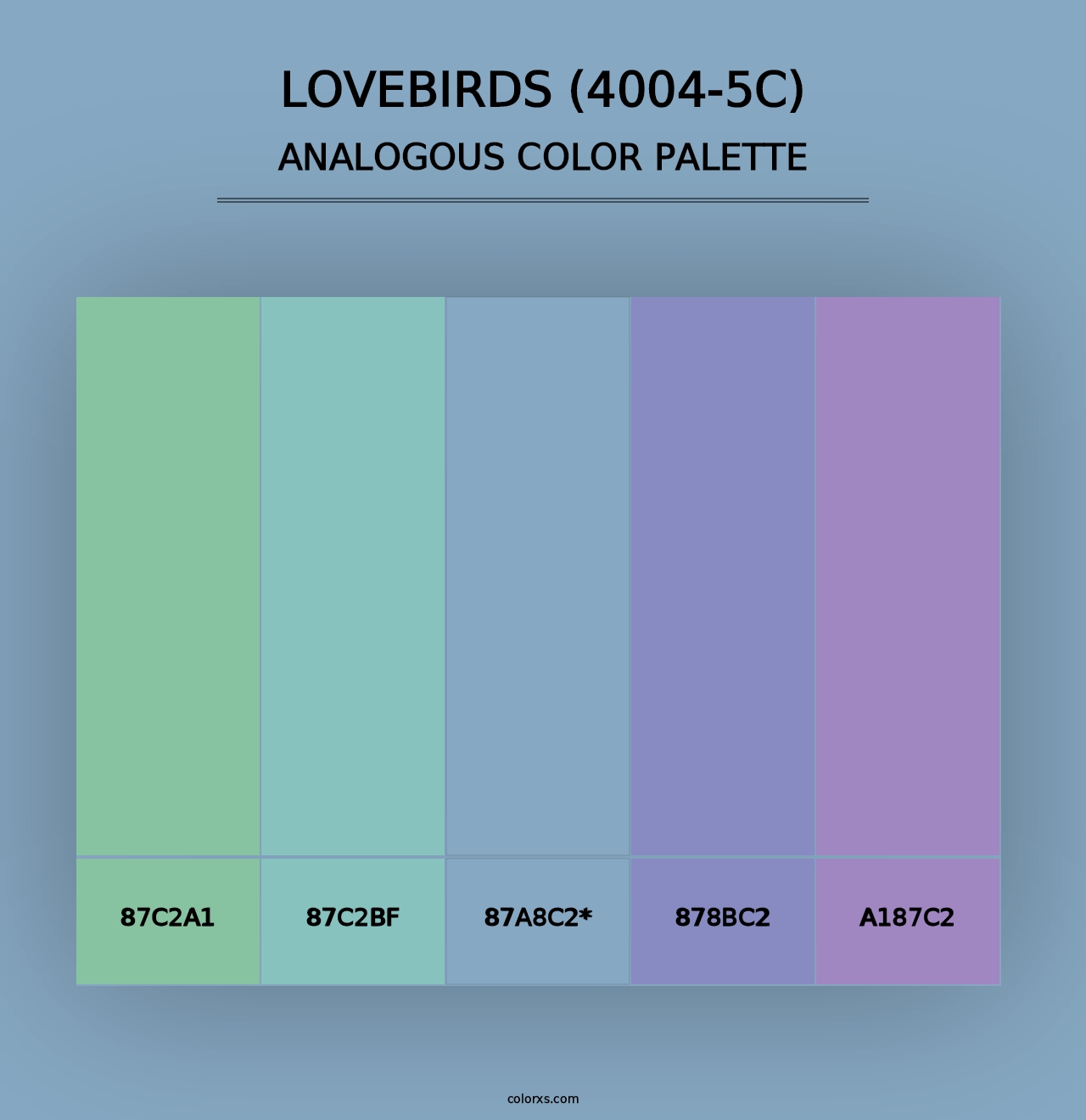 Lovebirds (4004-5C) - Analogous Color Palette