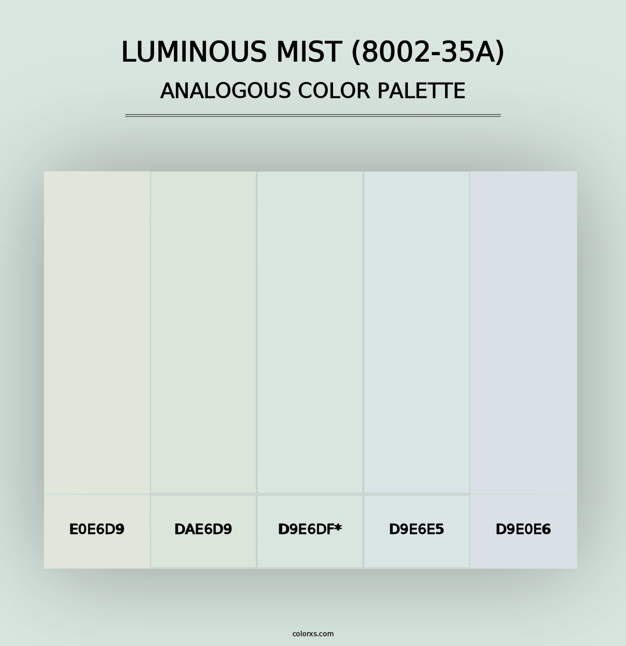 Luminous Mist (8002-35A) - Analogous Color Palette