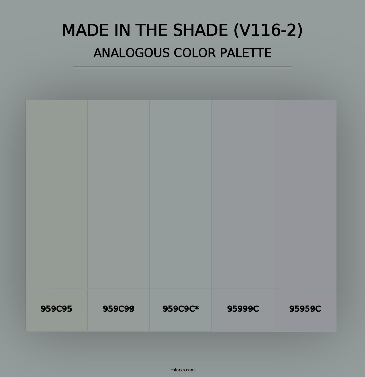 Made in the Shade (V116-2) - Analogous Color Palette