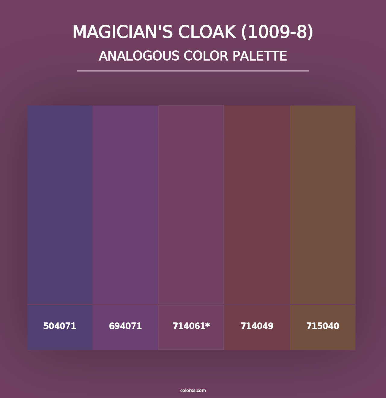 Magician's Cloak (1009-8) - Analogous Color Palette