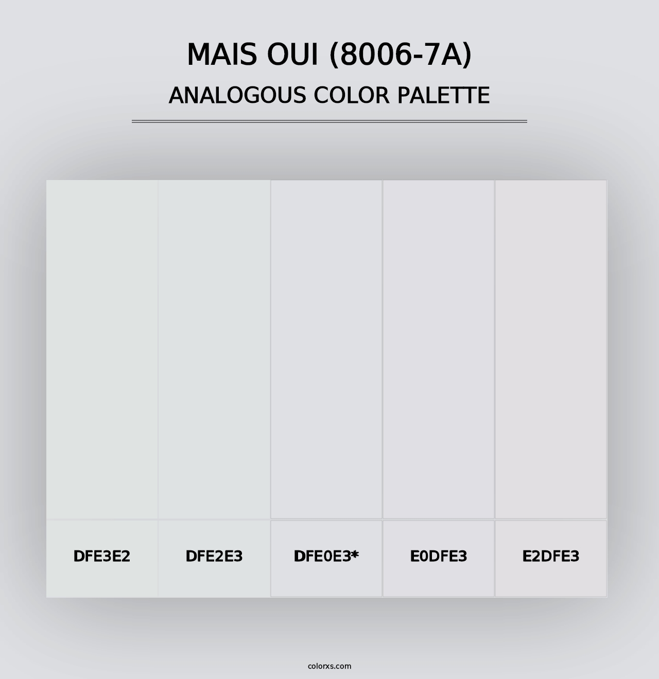 Mais Oui (8006-7A) - Analogous Color Palette