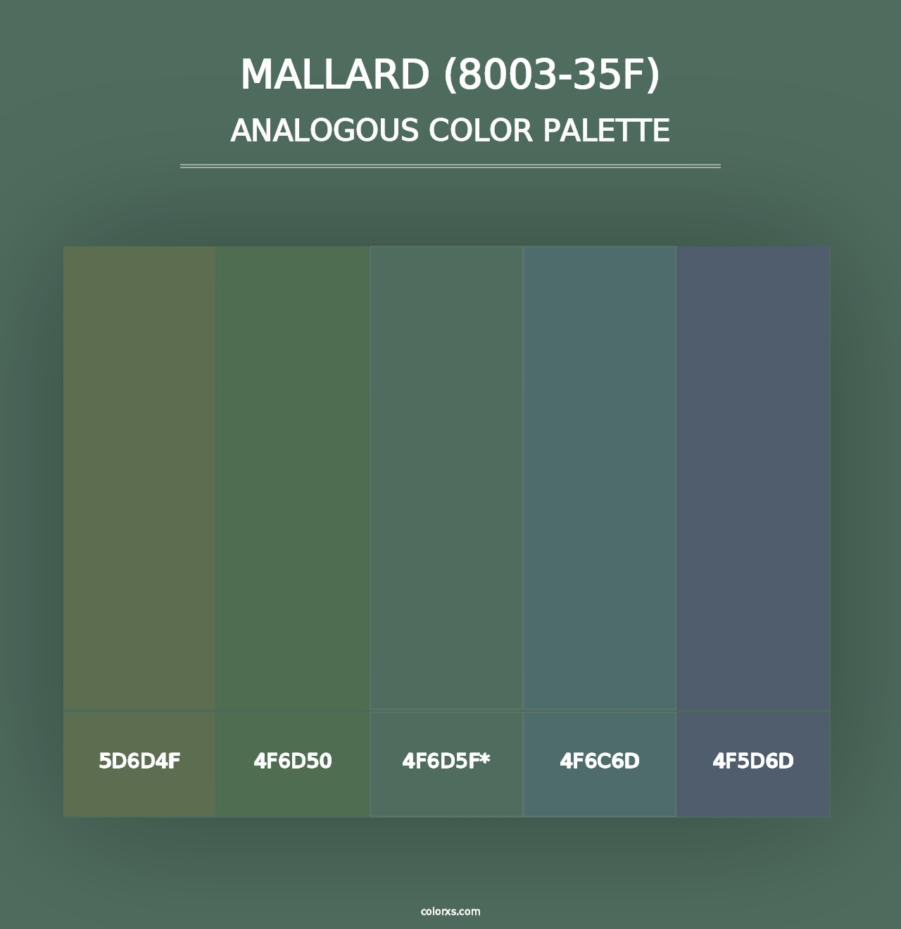 Mallard (8003-35F) - Analogous Color Palette