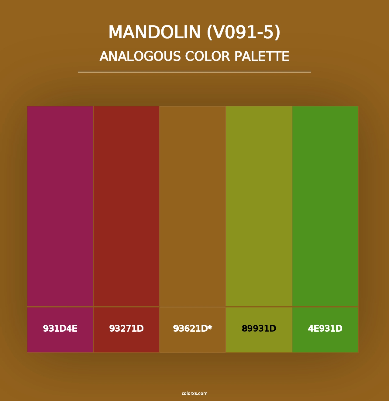 Mandolin (V091-5) - Analogous Color Palette