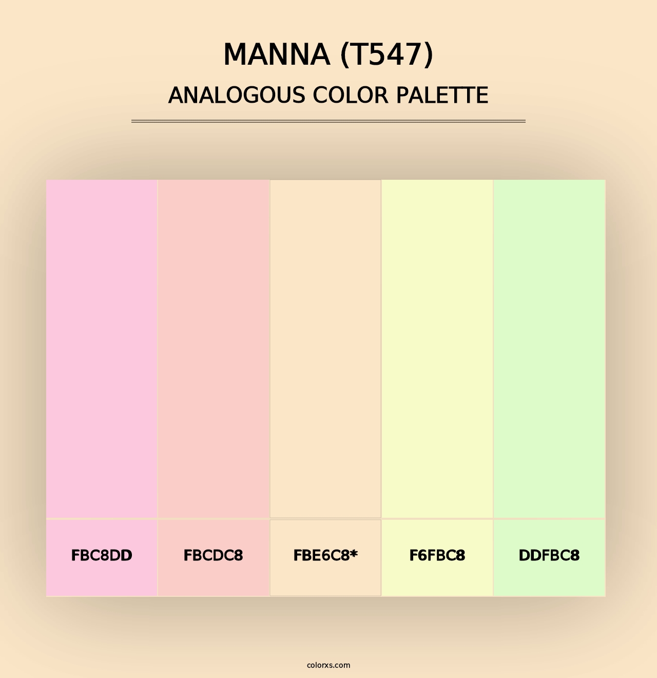 Manna (T547) - Analogous Color Palette