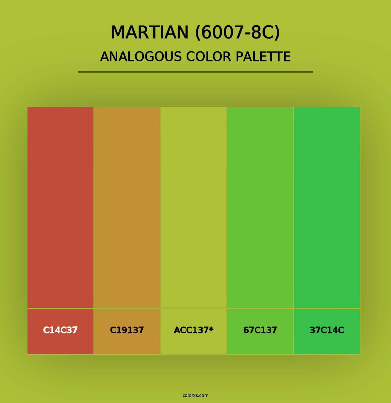 Martian (6007-8C) - Analogous Color Palette