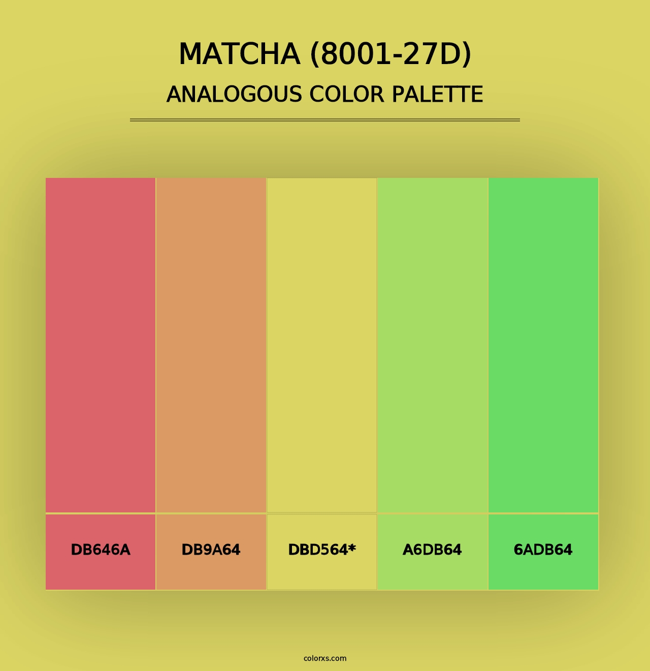 Matcha (8001-27D) - Analogous Color Palette