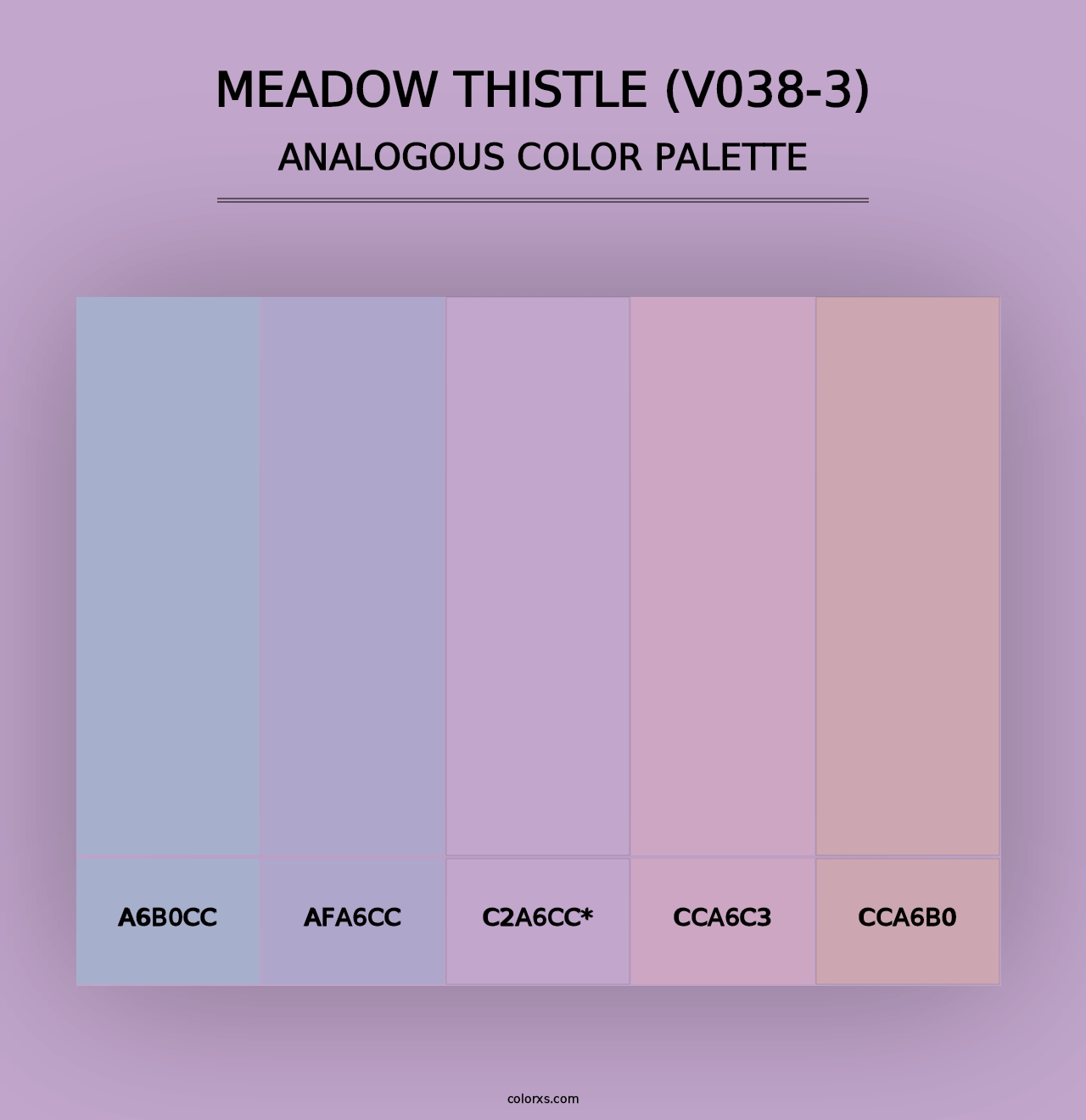 Meadow Thistle (V038-3) - Analogous Color Palette