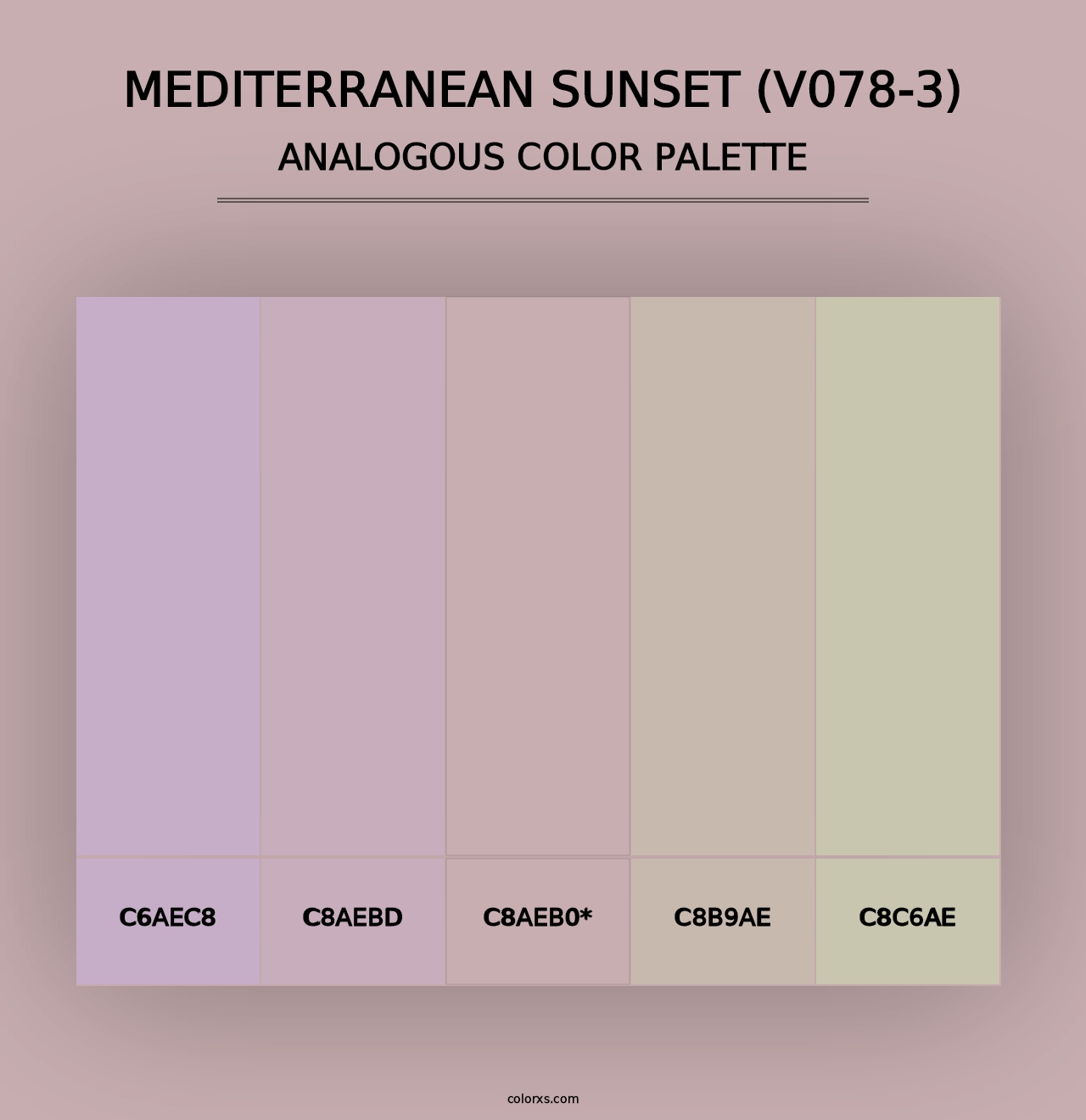 Mediterranean Sunset (V078-3) - Analogous Color Palette