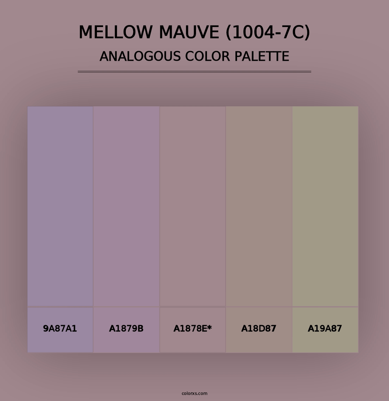 Mellow Mauve (1004-7C) - Analogous Color Palette