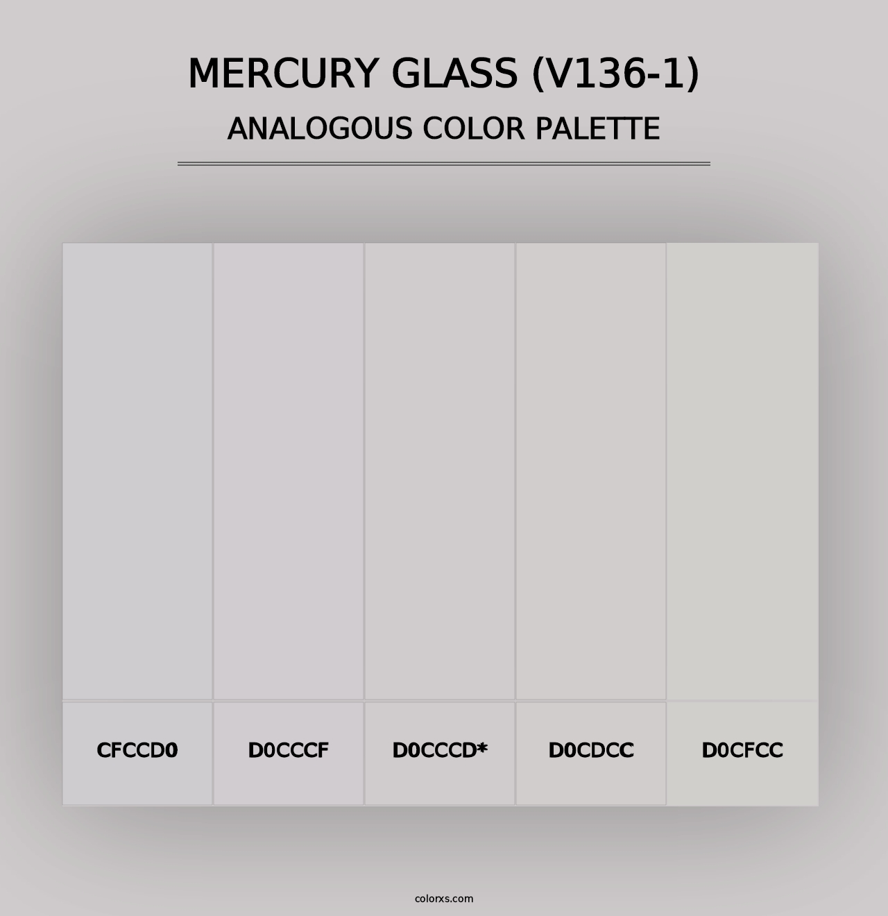 Mercury Glass (V136-1) - Analogous Color Palette