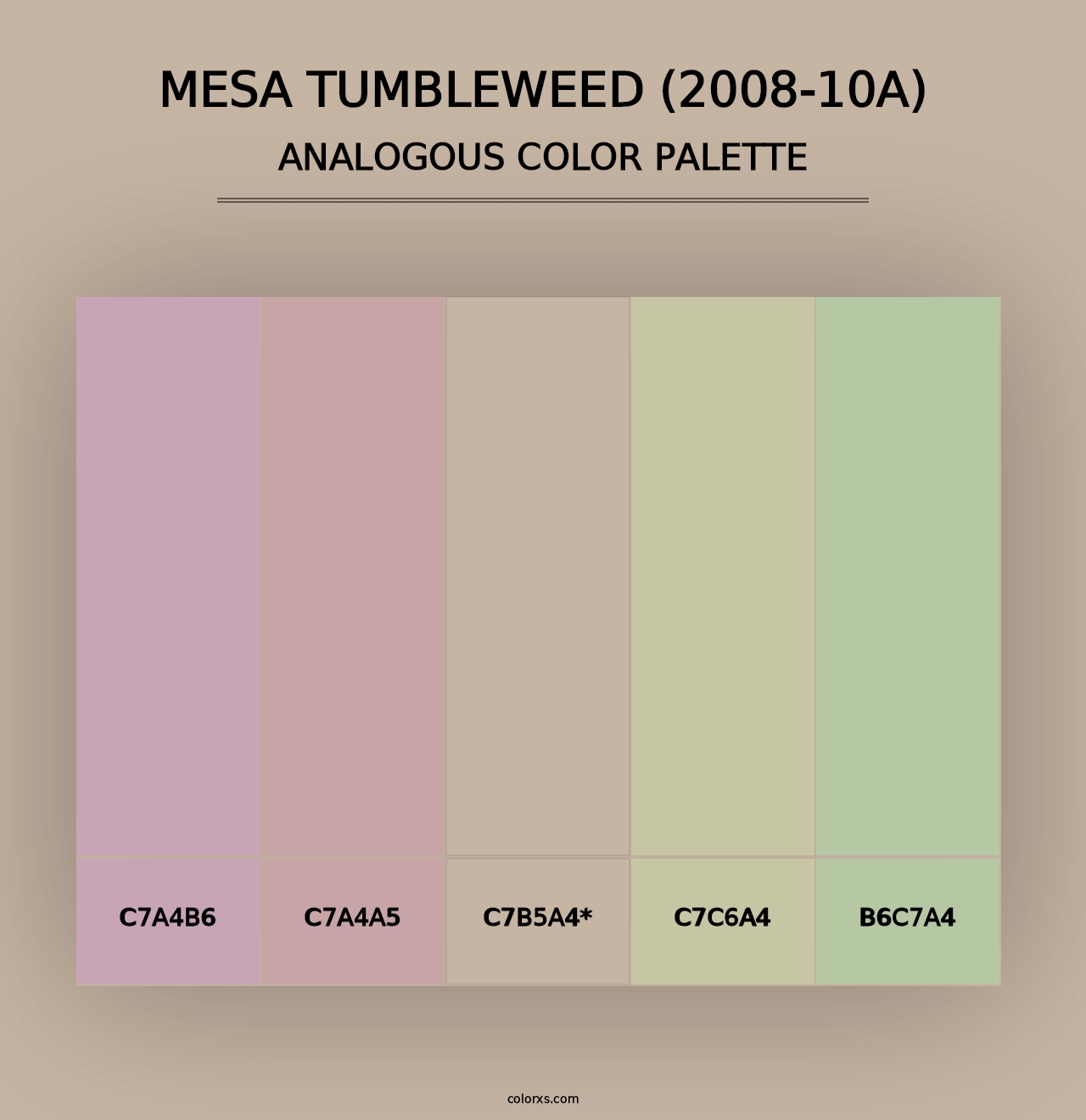 Mesa Tumbleweed (2008-10A) - Analogous Color Palette