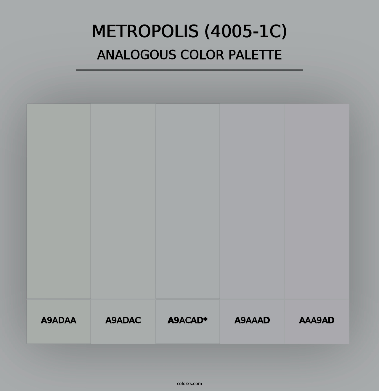 Metropolis (4005-1C) - Analogous Color Palette