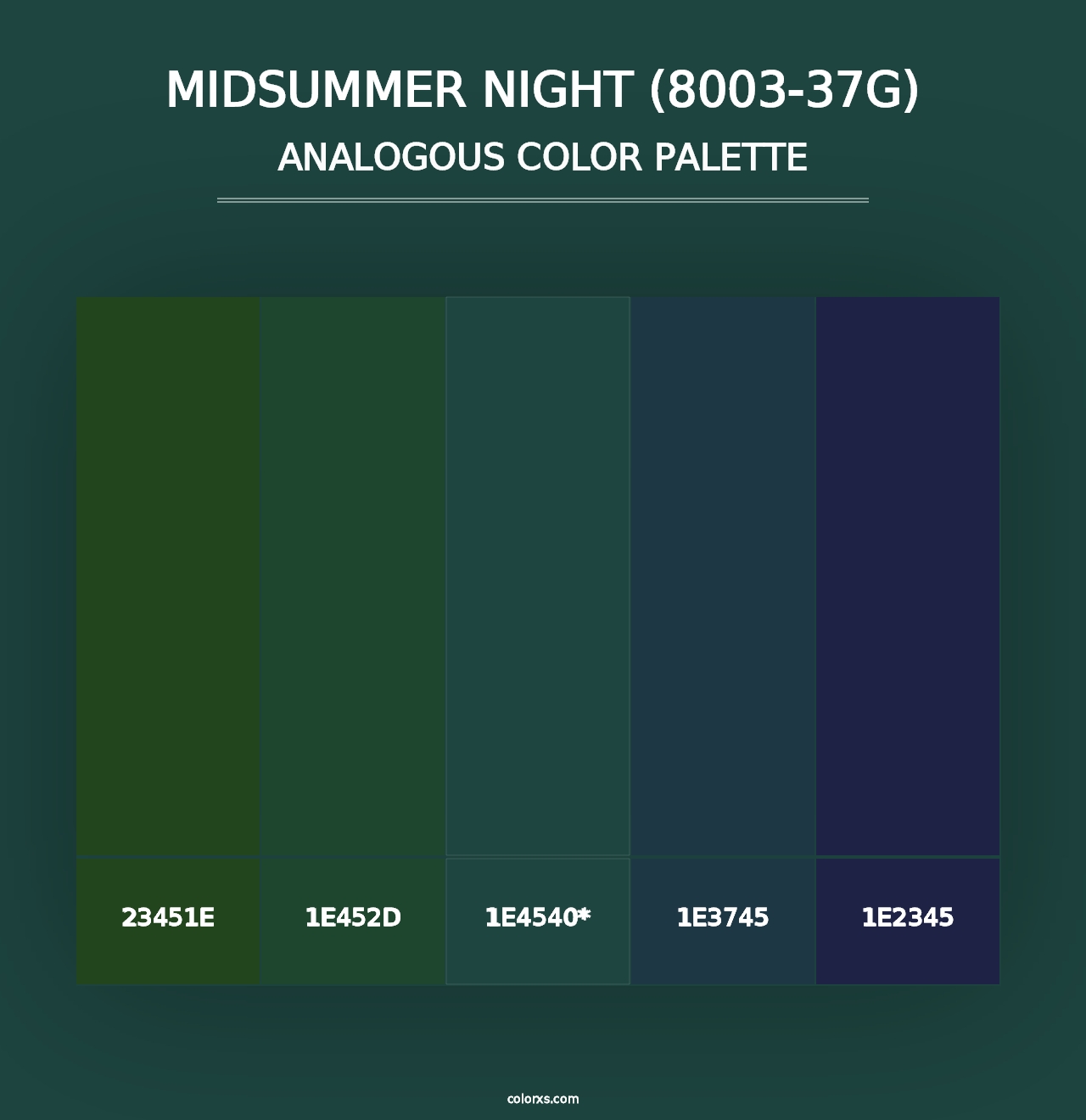 Midsummer Night (8003-37G) - Analogous Color Palette