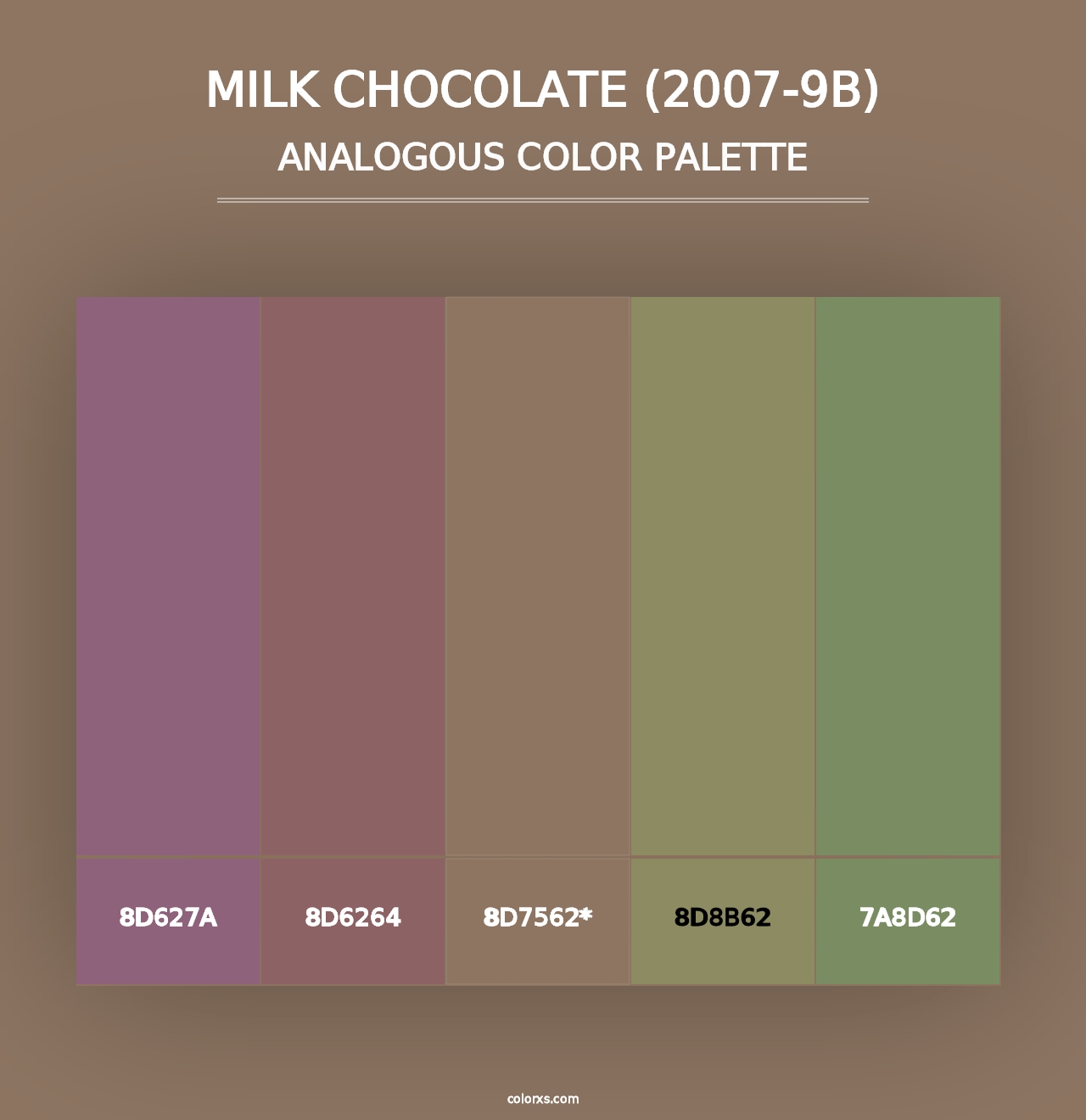 Milk Chocolate (2007-9B) - Analogous Color Palette